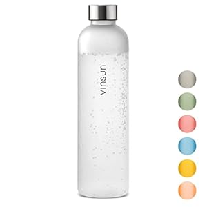 Vinsun Water Bottle 650ml White – BPA free, Leak-proof, Reusable, Tritan – Drinks Bottle for Sports, Gym, Travel, School, Cycling, Running, Work