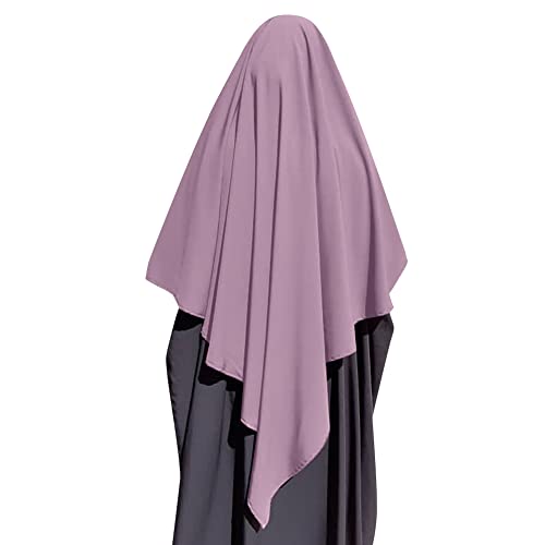 Women Muslim Long Khimar Ramadan Eid Prayer Garment Hijab Scarf Wrap Chiffon Abaya Jilbab Islam Niqab Hijab2