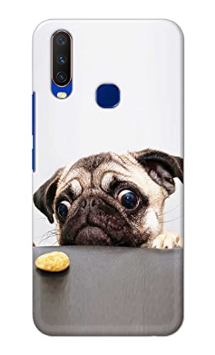 Image of PRINTFIDAA� Printed Hard Back Cover Case for Vivo Y15 | Vivo Y17 | Vivo Y11 | Vivo U10 | Vivo Y12 | Vivo Y12i Back Cover (Pug Dog) -2808