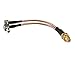 HAKA Pigtail Cable Y Type Antenna Adapter RP-SMA Female Connector to 2 TS9 Male Connector