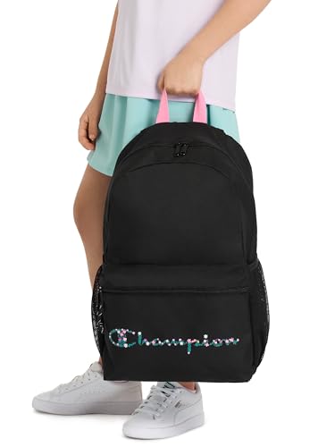 Champion Kids' Merit Backpack, Black/Pink/Cotton Candy/Gold, One Size - image 6
