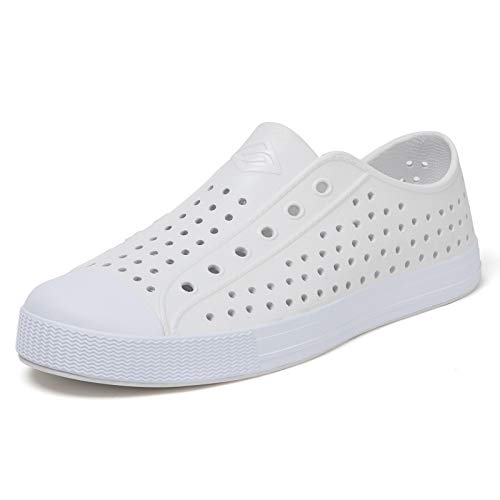 SAGUARO Women's Quick Drying Water Shoes for Beach or Water Sports Lightweight Slip On Walking Shoes Sneakers Regular Shoes Easy Cleaning White 9.5 Women/7.5 Men