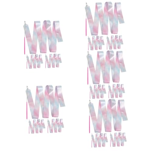 Ruban de gymnastique rythmique en soie haut de gamme et fibre de verre rose