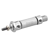 Heschen Pneumatischer Schlanker Luftzylinder, MAL 20-25, PT1/8‘’ Anschluss, 20mm Bohrung, 25mm Hub, Doppelt Wirkend