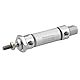 Heschen Pneumatischer Schlanker Luftzylinder, MAL 20-25, PT1/8‘’ Anschluss, 20mm Bohrung, 25mm Hub, Doppelt Wirkend