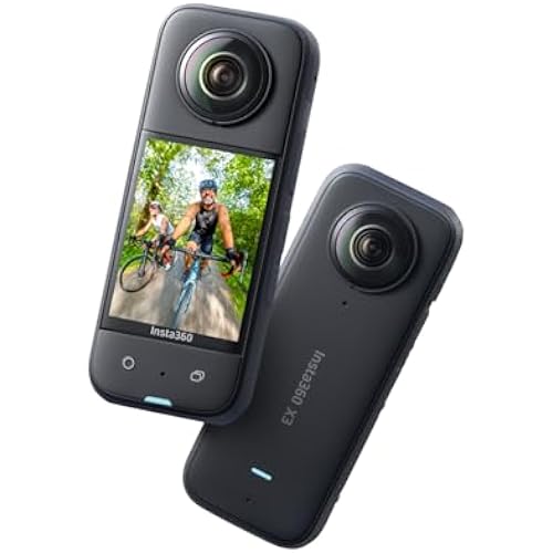 Insta360 X3, 360 Action Camera with 5.7K 360 Active HDR Video, 4K Single-Lens Camera, Waterproof, FlowState Stabilization, 2.29" Touchscreen, AI Editing, for Motorcycle, Wintersports and Vlogging
