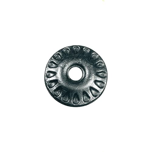 Rosace acier Ø67mm percée d'un trou Ø16mm pour barreaux d'escaliers