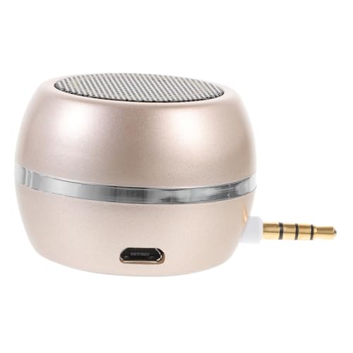 FELTECHELECTR Wired Mini Speaker with Aux Input and USB Rechargeable Battery Compact Laptop Loudspeaker Present Speaker for Desktop Use