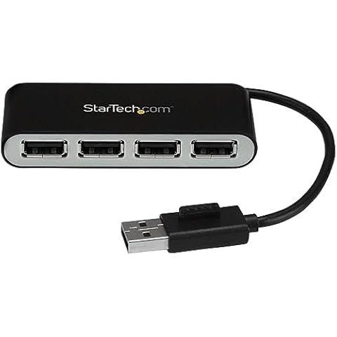 StarTech.com 4 Port USB 2.0 Hub - USB Bus Powered - Portable Multi Port USB 2.0 Splitter and Expander Hub - Small Travel USB Hub (ST4200MINI2) Cover