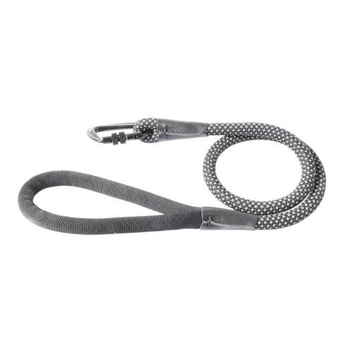 Love Story, Laisse Corde Réfléchissante Mousqueton Sécurité Nylon 100 cm x 14Mm Expert Noir