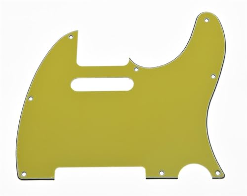 TD.Shopthuyduongls Yellow 3 Ply Tele Guitar Pickguard Scratch Plate for US/Mexican Telecaster