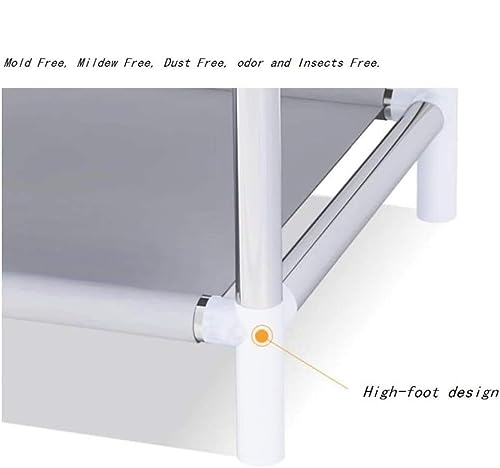 Armario de madera maciza modular con perchero integrado para almacenamiento exento de ropa 6
