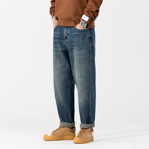 Jeans Pants Trousers Denim Spring and Autumn Stretch Men's Classic Japanese Loose Retro Conical4