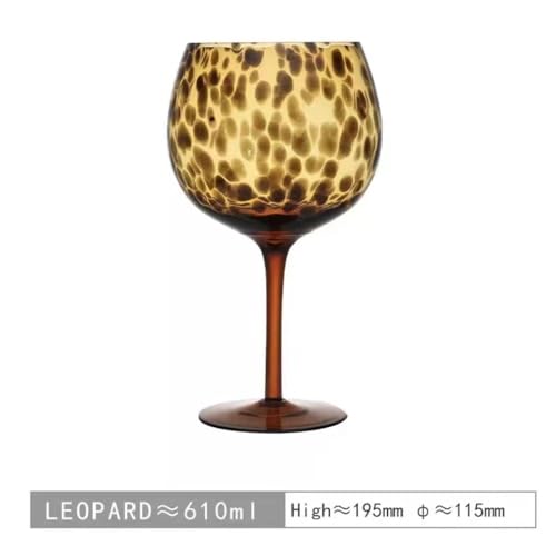 Verre à vin vintage cristal léopard JCVBN table rétro chic - 7