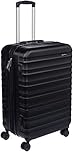 Amazon Basics Erweiterbarer Hartschalenkoffer – ABS-Reisegepäck mit 4 Spinner-Doppelrollen – Kratzfeste und leichte Konstruktion – 45,1cm x 28,6cm x 68,0cm – Schwarz