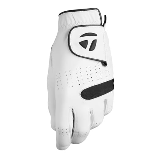 TaylorMade unisex adult 2021 Version Golf Glove, White, Medium Large US
