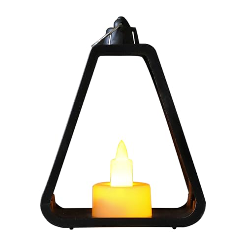 Farol decorativo LED con vela de Navidad | Luces alimentadas por pilas para jardín con asa, faroles decorativos para mesas de comedor, porche, jardín, patio, pasillo, salas de estar