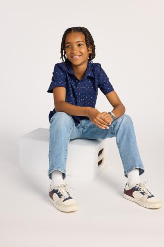 Image of The Children's Place Boys' Short Sleeve Poplin Button Down Shirt