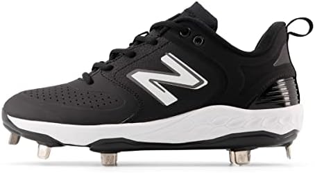 New Balance Women's Fresh Foam Velo V3 Softball Shoe, Black/White, 9 | Image 5