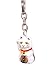 Produktbild Pamai Pai® Schlüsselanhänger Weiß Glückskatze Maneki Neko Winkekatze Katze Glück Anhänger
