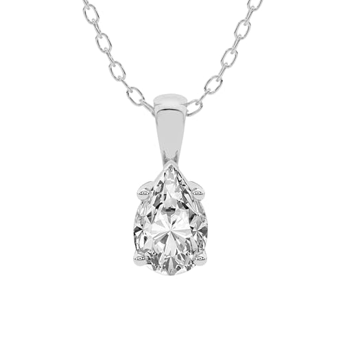 FRIENDLY DIAMONDS 0.75 Carat - 6 Carat IGI Certified Lab Grown Diamond | Martina Solitaire Lab Diamond Necklace 14K Or 18K White, Yellow Or Rose Gold | FG-VS1-VS2 Quality