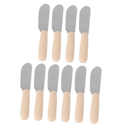 STOBAZA Butter Spreader Spatulas 10pcs Stainless Steel Non-bendable for Baking Easy to Mix Spread