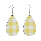 【Feine Verarbeitung】 Diese Ohrringe werden durch den Prozess der direkten Tinteneinspritzung hergestellt, machen Sie sich keine Sorgen über Abrieb der Oberfläche. Beide Seiten sind bedruckt und die Muster sind hell und bunt, was Ihnen jeden Tag gute Laune bringt.