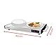 Korona 59500 Warmhalteplatte 1100 Watt max. zum Warmhalten von Speisen | kabellos nutzbar | 40 x 20 cm, Edelstahl