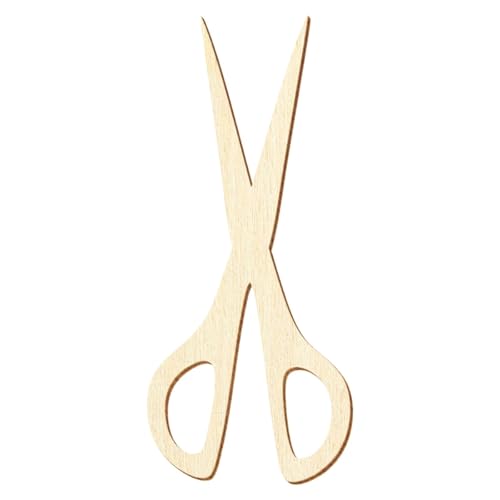 Tijeras de madera para manualidades, 5 – 50 cm, tamaño: 5 cm, pack con:10 unidades