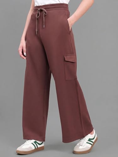 Image of GO COLORS Mostlysane Collection Scuba Cargo Sweatpants for Women | Lightweight, Mid Rise, 4 Pockets