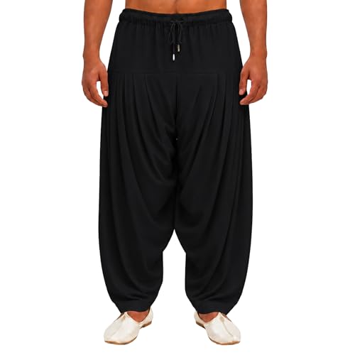Image of Men's Premium Viscose Rayon Punjabi Patiala Salwar | Traditional Dhoti Style Pant for Men