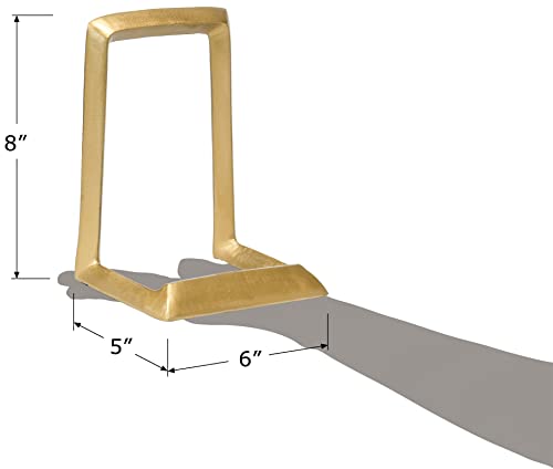 Red Co. 8” Decorative Iron Display Plate Stand And Art Holder Easel In Distressed Gold Finish #TOP4