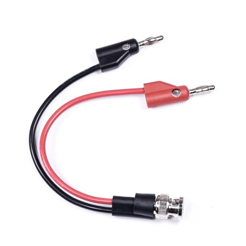 Image of BNC Test Leads, BNC to Multi-Stacking Banana Plugs, Test Lead Breakout Cable for Multimeter, 5A Current Rating, 1 Pack