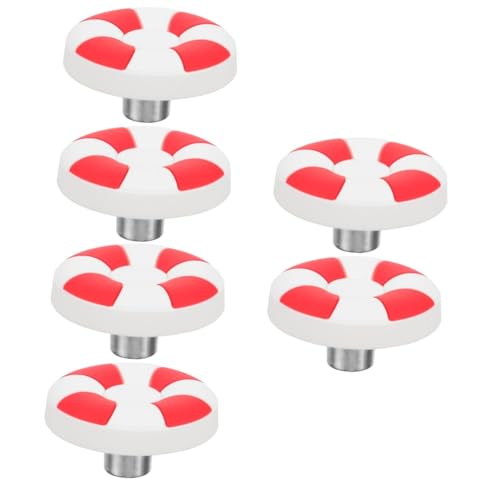 Angoily 3sets Nautical Home Decor Pull Handle Ocean Theme Plastic Cabinet Knobs for Wardrobe Closet 2pcs*3