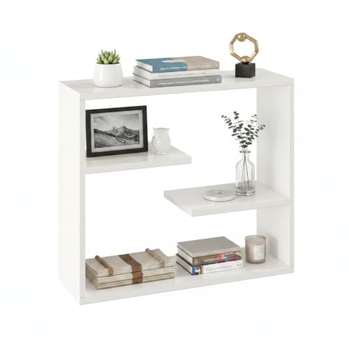 Image of FURNEASER Wooden Wall Shelves for Living Room, Hanging Decoration & Corner Display Shelf, Modern & Stylish Bookcase Bookshelf for Home Office Wall Decoration (WS-KRK)