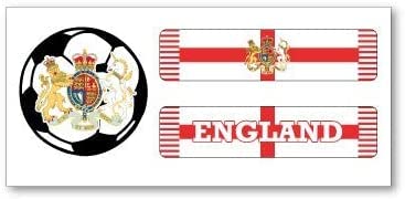 EyeBlack England Soccer Scarf Flag Under Eye Peel and Stick Sticker Strip |National Pride, World Cup | Sporting Events, Fotbal Match, Football Pitch, Soccer Match | English Flag 12 Pai