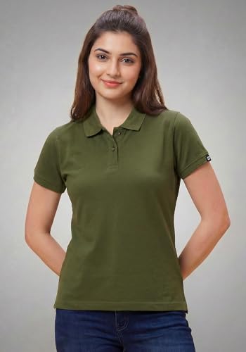 Image of Wear Your Opinion Womens Polo Collar Neck T-Shirt Top (Design: Solid)