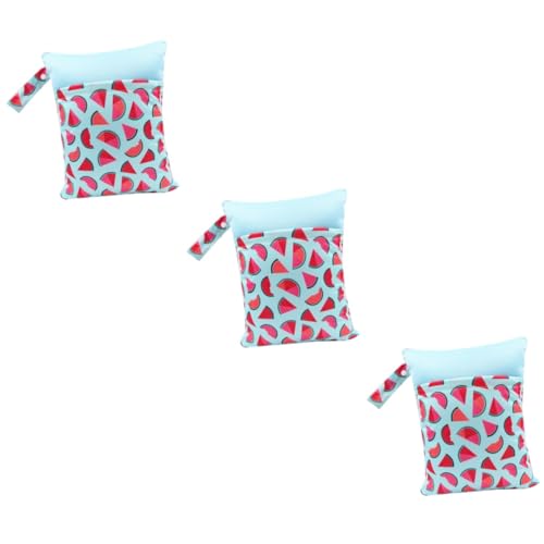 3pezzi Borsa Per Pannolini Con Due Tasche e Chiusura Zip Stampa Colorata Perfetta Per Viaggi e Uso Quotidiano Stile Random