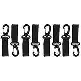 Generic 8pcs Stroller Hooks 360° Rotating Stroller Purse Clips Universal Buggy Hanging Hooks for Diaper Bags