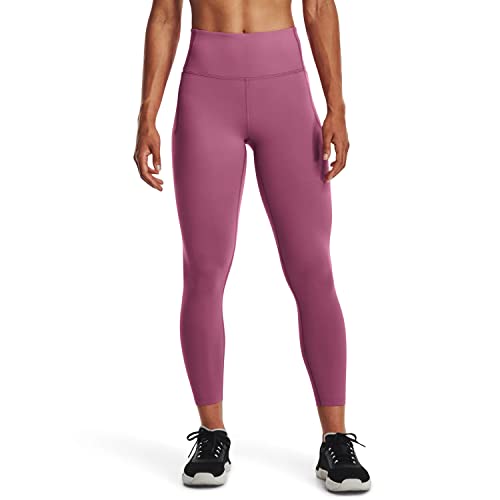 Leggings UA Meridian Heather rosa S con acabados premium en plata