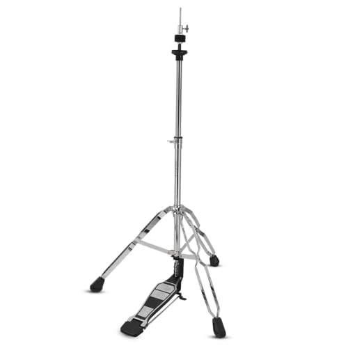 Image of Kadence HHH01 Home Series 1.9kg Hi-Hat Stand | Chain-Drive Pedal & Adjustable Tension | Double-Braced Tripod | Practice Ready | Chrome Finish