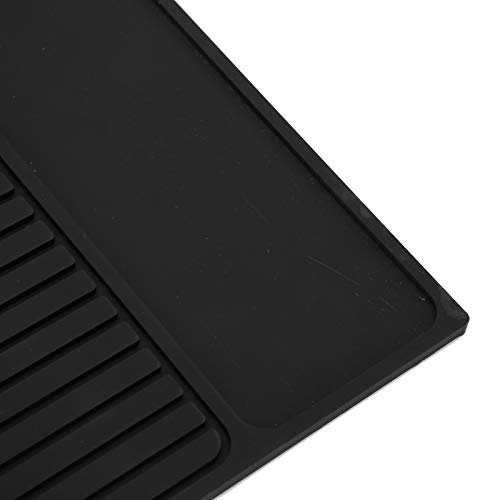 TIKATARER Friseurmatten für Klipper, Silikon -Nicht -Slip Pad, Friseurstation Matte 35 X 24,5 Cm Salonmatten für Friseur für Friseur und Friseurläden