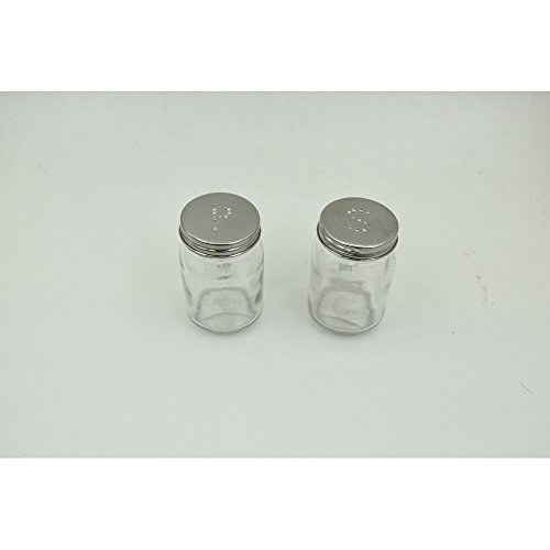 Conjunto Saleiro e Pimenteiro com Alca Fackelmann Transparente/Prata