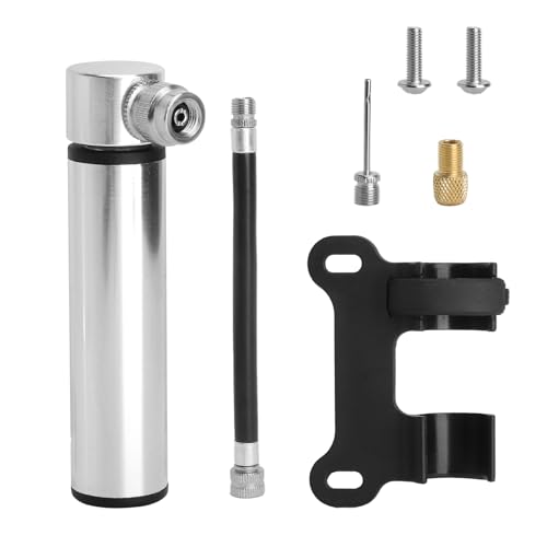 XRVRILE Mini Luftpumpe Fahrrad, Bike Pump Tragbar Hochdruck 120PSI Kraftsparend Aluminium Fahrradpumpe mit Rahmenhalterung für Rennrad Mountainbike Ball