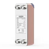 ALORAIR 4'x12' 30 Plates Heat Exchanger with 1' MPT Port,316L Stainless Steel Water to Water Brazed Plate Heat Exchanger for Floor Heating, Water Heating, Commercial and Industrial Refrigeration