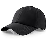 Men Waterproof Baseball Cap Windproof Golf Cap Adjustable Tennis Foldable Hat for Women Outdoor Sports Adjustable Hat. Black