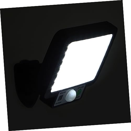 EXCEART 1 Juego Aplique de pared con sensor humano luz de inducción solar luces solares de jardín sensor de luz al aire luz solar colgante Luz de pared impermeable plastico abs Negro