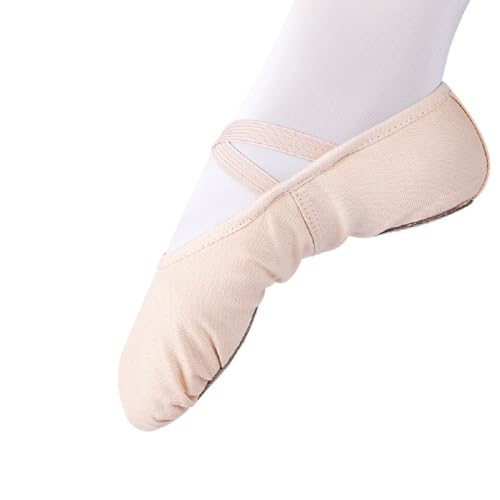 Girls Ballet Dance Shoes Canvas Ballet Slippers for Kids Split Sole Ballerina Flat Shoes3