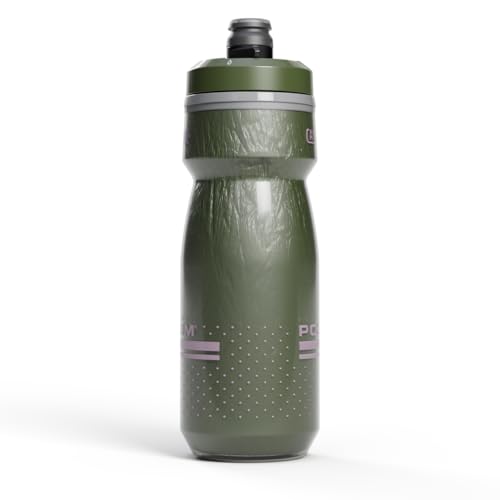 Image of CamelBak Podium Chill Insulated 21oz Bike Water Bottle - Easy Squeeze Bottle - Fits Most Bike Cages, Deep Fern