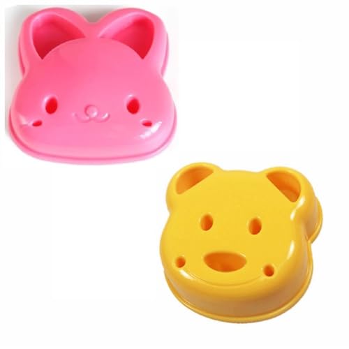 Cute Bear Design 2-Piece Sandwich Cutter Set - Portable Bread Mold for Children's Adorable Sandwiches, Perfect for Breakfast & Lunch